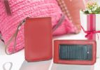 Solar Cellphone Charger Leather Case 